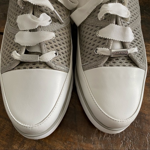Donald J Pliner Flipp Gray Perforated Low Tip Platform Sneakers Size 8 - Picture 11 of 11